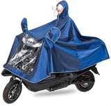 Haozaikeji Universal Motorcycle Raincoat Waterproof Hoodie Rain Cape Reusable Bike E-Bike Rain Coat Mobility Scooter Raincoat