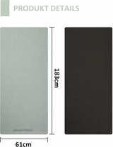 BEAUTYOVO Yoga Mat with Strap, 1/3 Inch Extra Thick Yoga Mat Double-Sided Non Slip, Professional TPE Yoga Mats for Women Men, Workout Mat for Yoga, Pilates and Floor Exercises