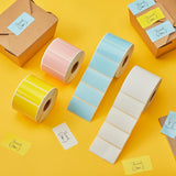MUNBYN 2.25"X1.25" Thermal Sticker Labels, Color Self-Adhesive Barcode Label for Direct Thermal Printer and Business, Rectangle Address Shipping Mailing Sticker, 4000 Sheets-White, Blue, Pink, Yellow