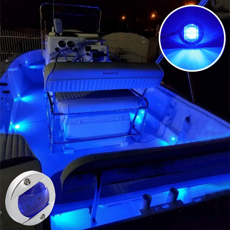 Boaton LED Night Fishing Lights - Courtesy, Deck, Navigation Lights for Boats (Blue)