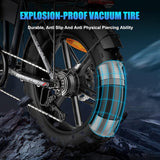 Ebikes 750W for Adults - Ebike Folding Electric Bikes for Adults 32Mph Maximum Endurance 50 Mile City Mountain Snow Fat Tire Bikes Docrooup DS2 Adult Electric Bicycles(B) Black