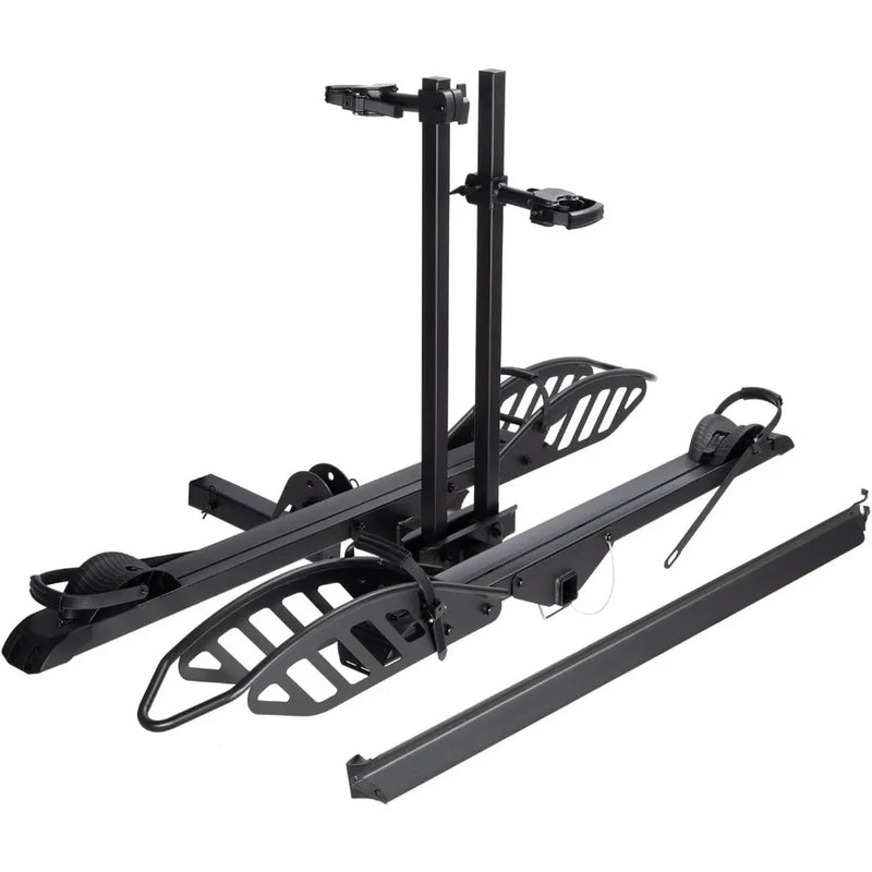Cyberrack E2 Hitch 2 Ebike Rack with Ramp, 200 Lbs Capacity Electric Bike Carrier Foldable Platform Mount, up to 5-Inch Fat Tire
