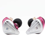 Linsoul KZ ZSX 5BA+1DD 6 Driver Hybrid In-Ear Hifi Earphones with Zinc Alloy Faceplate, Recessed 2 Pin Detachable Cable for Audiophile Musician (Without Mic, Purple)