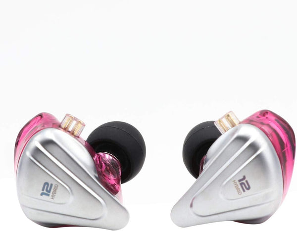 Linsoul KZ ZSX 5BA+1DD 6 Driver Hybrid In-Ear Hifi Earphones with Zinc Alloy Faceplate, Recessed 2 Pin Detachable Cable for Audiophile Musician (Without Mic, Purple)