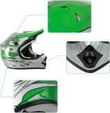 TCMT Youth Kids Helmet Motocross ATV Dirtbike BMX MX Offroad Full Face Motorcycle Helmet Gloves Goggles Dot Approved