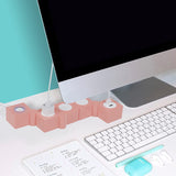 Ijoy Flexible Power Strip - 3 AC Outlets and 2 USB Charging Ports with Pink Extension Cord, Power Strips with Surge Protection, Decorative Surge Protector Outlet Extender for Home, Office, and More