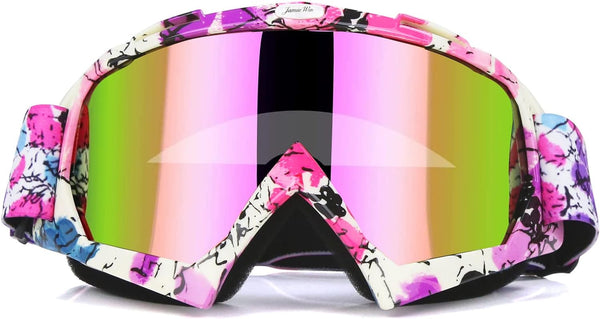 JAMIEWIN Motocross Goggles - ATV Dirt Bike Motorcycle UTV MX Offroad Riding Goggles with anti UV, Dustproof, anti Fog Lenses for Men, Women, Youth & Kids