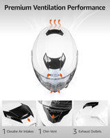YEMA Modular Motorcycle Helmets, DOT Approved Full Face Motorcycle Helmet with Flip up Dual Visor, Helmets for Adults Men Women Helmets for Street Scooter ATV E-Bike - YM-926