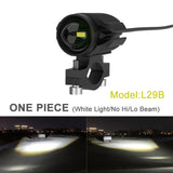 15W Super Bright Tri-Model Motorcycle LED Headlight W/ Mini Projector Lens Car ATV Driving Foglight Auxiliary Spotlight