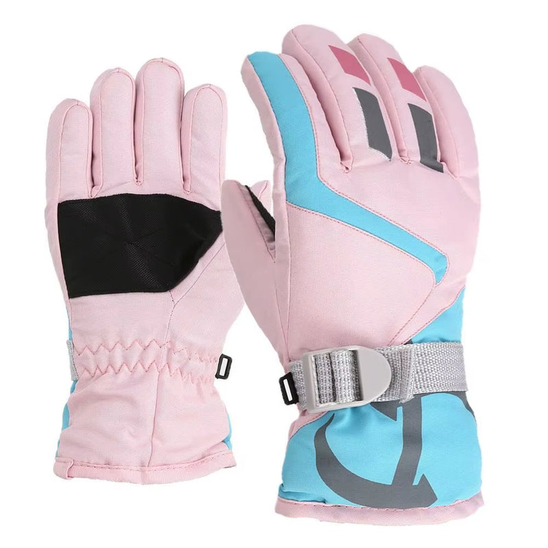 Children Winter Rabbit Gloves Baby Girls Waterproof Windproof Snow Gloves Kids Boy Thick Warm Ski Mitten for 2-6 Years Old