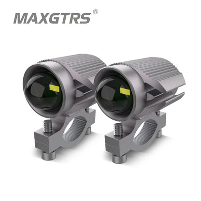 15W Super Bright Tri-Model Motorcycle LED Headlight W/ Mini Projector Lens Car ATV Driving Foglight Auxiliary Spotlight