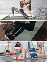 BEAUTYOVO Yoga Mat with Strap, 1/3 Inch Extra Thick Yoga Mat Double-Sided Non Slip, Professional TPE Yoga Mats for Women Men, Workout Mat for Yoga, Pilates and Floor Exercises