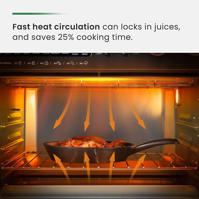 VAL CUCINE 26.3 QT/25 L Extra-Large Smart Air Fryer Toaster Oven, 10-In-1 Convection Countertop Oven Combination (Black Matte Stainless Steel)