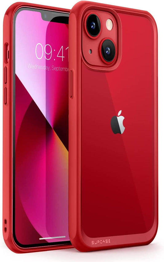 SUPCASE Unicorn Beetle Style Series Case for Iphone 13 (2021 Release) 6.1 Inch, Premium Hybrid Protective Clear Case (Red)