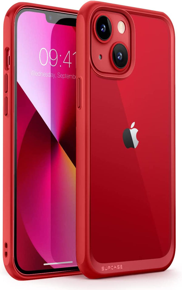 SUPCASE Unicorn Beetle Style Series Case for Iphone 13 (2021 Release) 6.1 Inch, Premium Hybrid Protective Clear Case (Red)