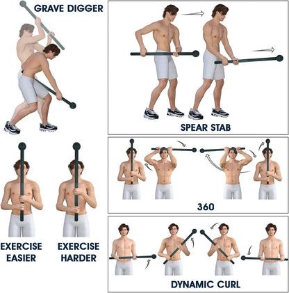 Yes4All Steel Mace Bell for Strength Training - Support Full Body, Muscles, Shoulder, Grips & Forearms Workouts to Rehabilitation, Stretching 5, 7, 10, 15, 20, 25, 30Lb for Woman & Man
