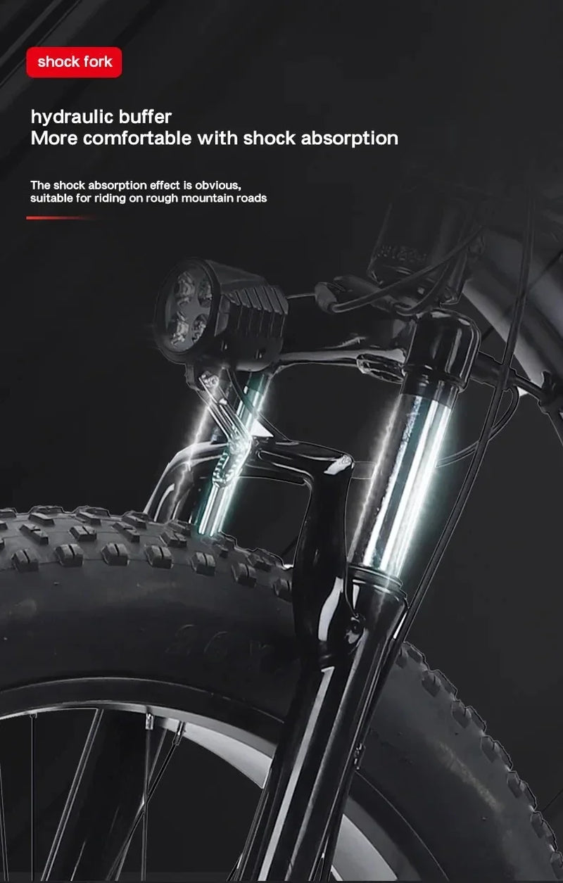 2024 New Arrival 500W Adults Ebike Electric Bike 48V 12.8AH Lithium Battery 26 Inch Fat Tire Electric E Bikes Mountain Ebikes