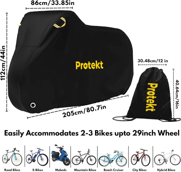 Bike Cover for 2-3 Bikes - Stationary Heavy Duty Bike Covers for Outdoor Storage