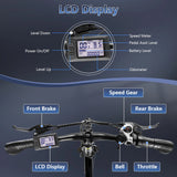 Foldable Electric Bike for Adults, Peak 750W Electric Mountain Bicycles, 20" * 2.4" Fat Tire Electric Bicycle, 375Wh 48V Removable Lithium-Ion Battery,Urban Commuter Ebike Man Woman UL2849