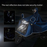 Haozaikeji Universal Motorcycle Raincoat Waterproof Hoodie Rain Cape Reusable Bike E-Bike Rain Coat Mobility Scooter Raincoat