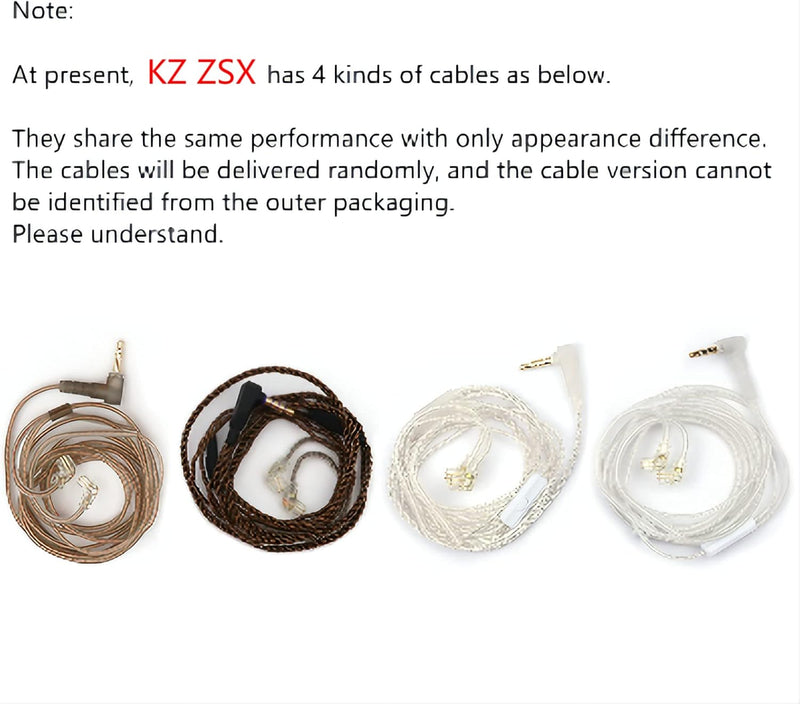 Linsoul KZ ZSX 5BA+1DD 6 Driver Hybrid In-Ear Hifi Earphones with Zinc Alloy Faceplate, Recessed 2 Pin Detachable Cable for Audiophile Musician (Without Mic, Purple)