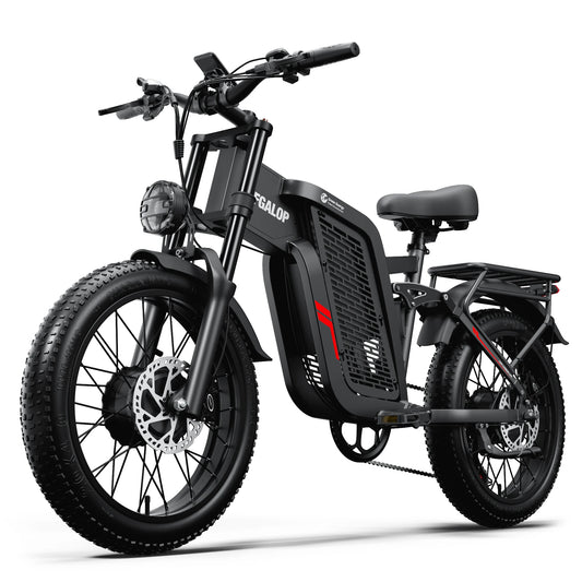 TIFGALOP F7 Electric Bicycle 2000W 52V 24AH Full Suspension Shock Absorption All Terrain Off-Road Hydraulic Disc Brakes Ebikes