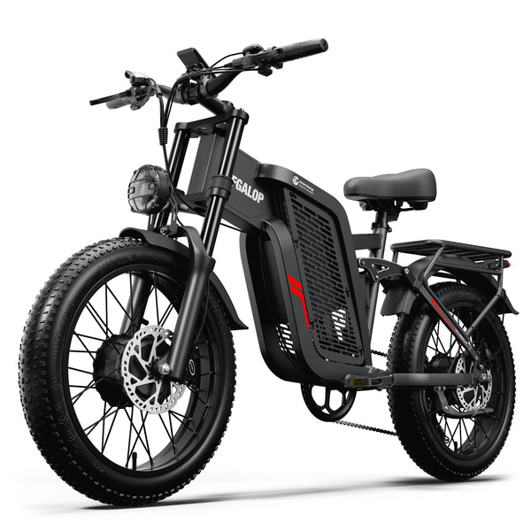 TIFGALOP F7 Electric Bicycle 2000W 52V 24AH Full Suspension Shock Absorption All Terrain Off-Road Hydraulic Disc Brakes Ebikes