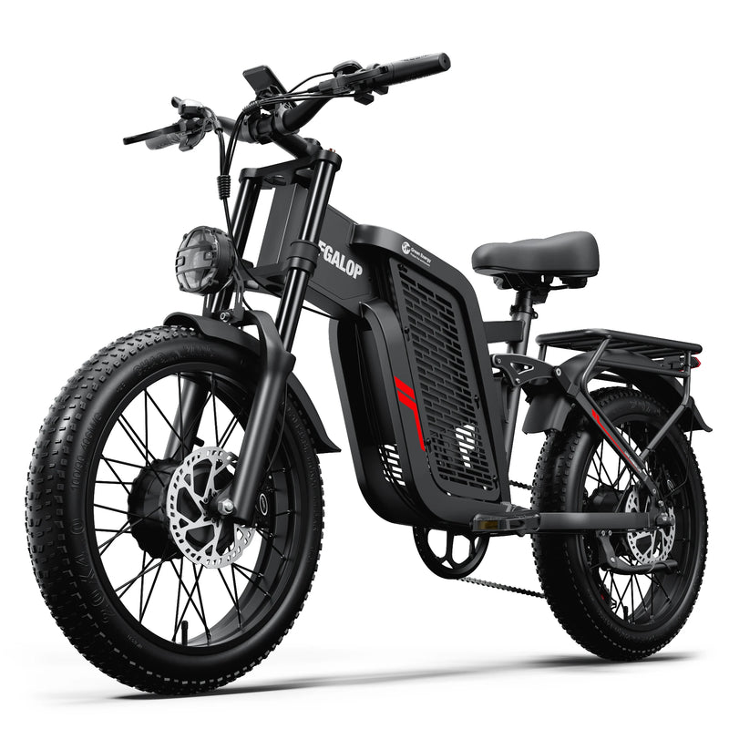 TIFGALOP F7 Electric Bicycle 2000W 52V 24AH Full Suspension Shock Absorption All Terrain Off-Road Hydraulic Disc Brakes Ebikes