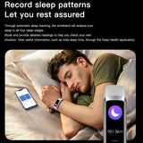 Health and Fitness Tracker for Men and Women, AMOLED Display, Compatible with Android & iOS, Features Blood Pressure Monitoring, Calorie Tracking, Alarm, Stopwatch, and IP68 Waterproof Rating