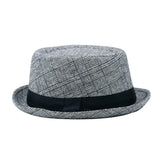 Cotton Sun Protection Top Hat for Men Simple and Retro Jazz Hat Outdoor Hip-Hop Street Dance Hat