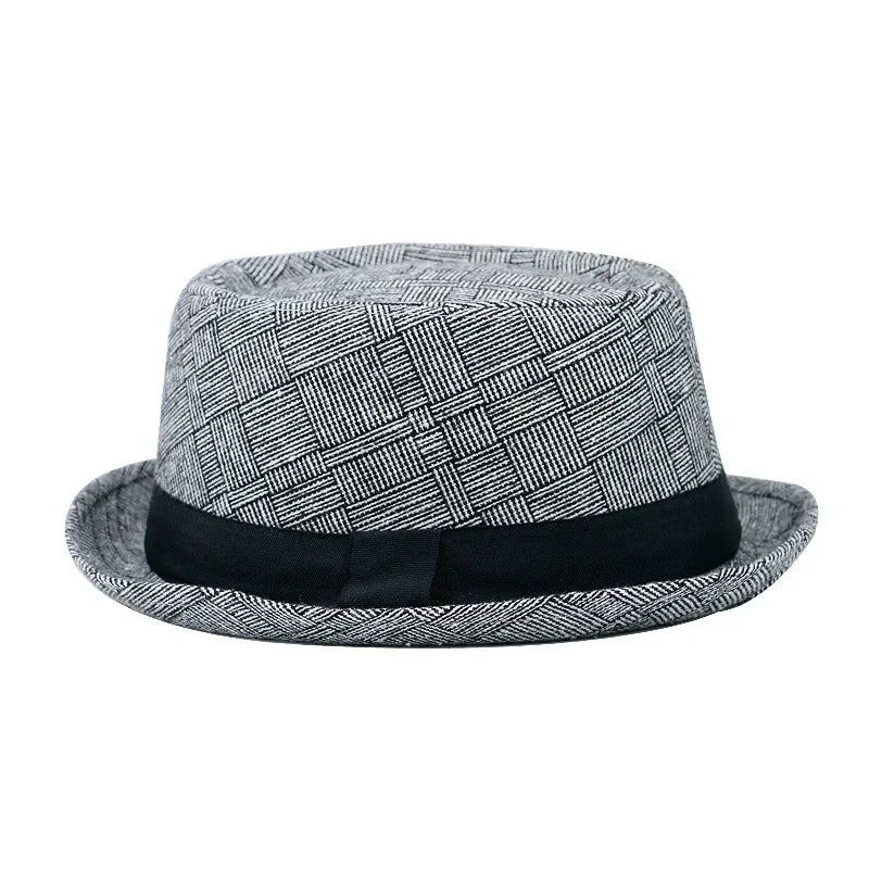 Cotton Sun Protection Top Hat for Men Simple and Retro Jazz Hat Outdoor Hip-Hop Street Dance Hat