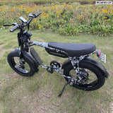 Akez-Electric Motorcycle Bike with 2 Seats 20*4.0 Fat Tire Off-Road Ebikes 1500W 48V 18AH 20 in 2023 Electric Bicycle New Fatbik