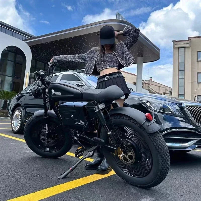 Hydraulic Brake1500W Motorbikes 60AH Ebike Adult Road Electric Bicycle 20 Inch Off-Road Fat Tyre Electric Bike Tandem  Ebikes