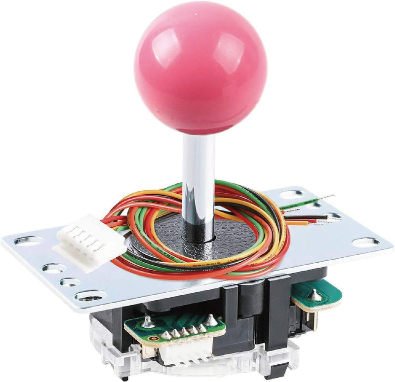 SANWA JLF-TP-8YT Joystick Pink Original - for Arcade Jamma Game 4 & 8 Way Adjustable, Compatible with Catz Mad SF4 Tournament Joystick (Pink Ball Top), Use for Arcade Game Machine Cabinet S@NWA