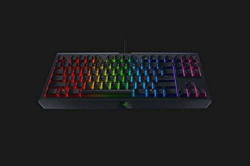 Razer Blackwidow TE Chroma V2 TKL Tenkeyless Mechanical Gaming Keyboard: Orange Key Switches, Tactile & Silent, Chroma RGB Lighting, Magnetic Wrist Rest, Programmable Macros, Classic Black