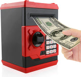 Barelove Electronic Cartoon Piggy Bank with Password Protection and Voice Prompt - Kids' Money Saving Box ATM Safe for Boys and Girls - Available in Pink and Red