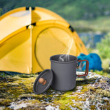 REDCAMP 600Ml Aluminium Camping Coffee Pot with Cup, Lightweight Camping Cup Coffee Mug for Outdoor Cooking Backpacking Hiking