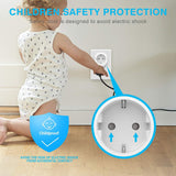 1 Pack European to US Plug Adapter, VINTAR EU to US Adapter, Europe to USA Travel Converter for Most of EU Spain France Type C E F Plugs to America