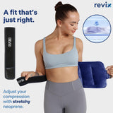 REVIX Ice Pack for Injuries Reusable Gel for Lower Back, Cold Packs for Back Shoulder, Elbow, Hip, Leg, Wrap around Entire Knee, Soft Cold Compress,16 × 9" Navy