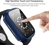 Haojavo 12 Pack Case with Tempered Glass Screen Protector Compatible for Apple Watch 44Mm SE (2Nd Gen) Series 6 5 4 SE, Full Hard PC Scratch Resistant Bumper Protective Cover for Iwatch Accessories