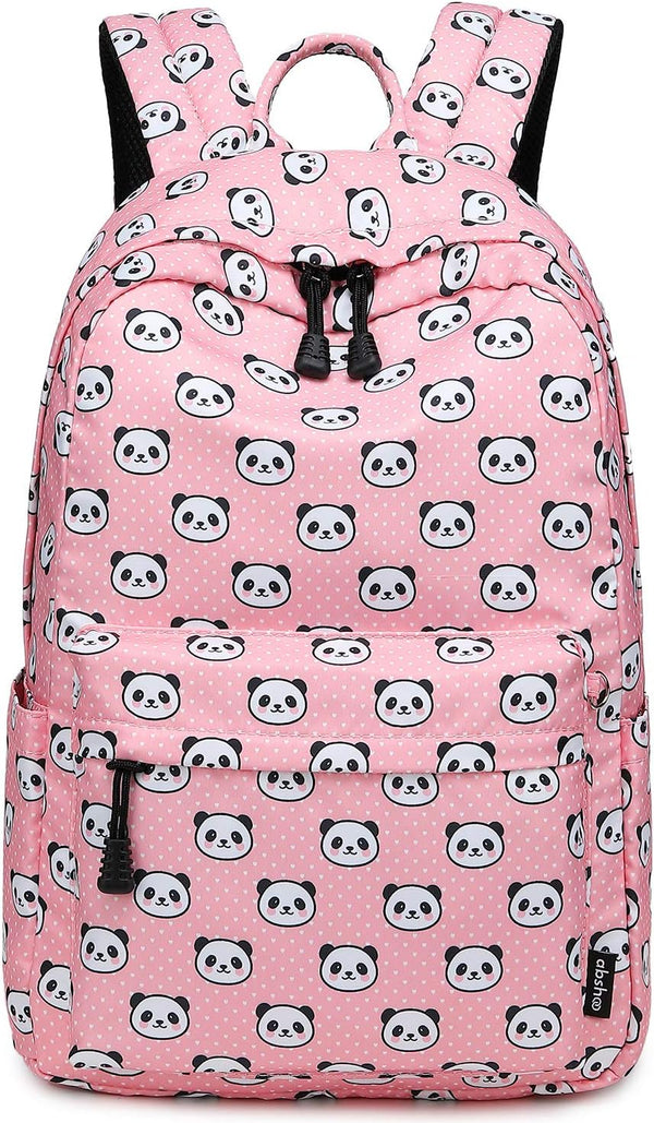 Abshoo Lightweight Cute Panda Backpacks for Girls School Backpacks with Lunch Bag (Panda Pink Set)