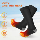 Flyhare Heated Socks,Electric Heated Socks,4000Mah Foot Warmer Heated Socks,3 Level Settings Heated Socks,Rechargeable Heating Cotton Socks,Foot Warm Socks